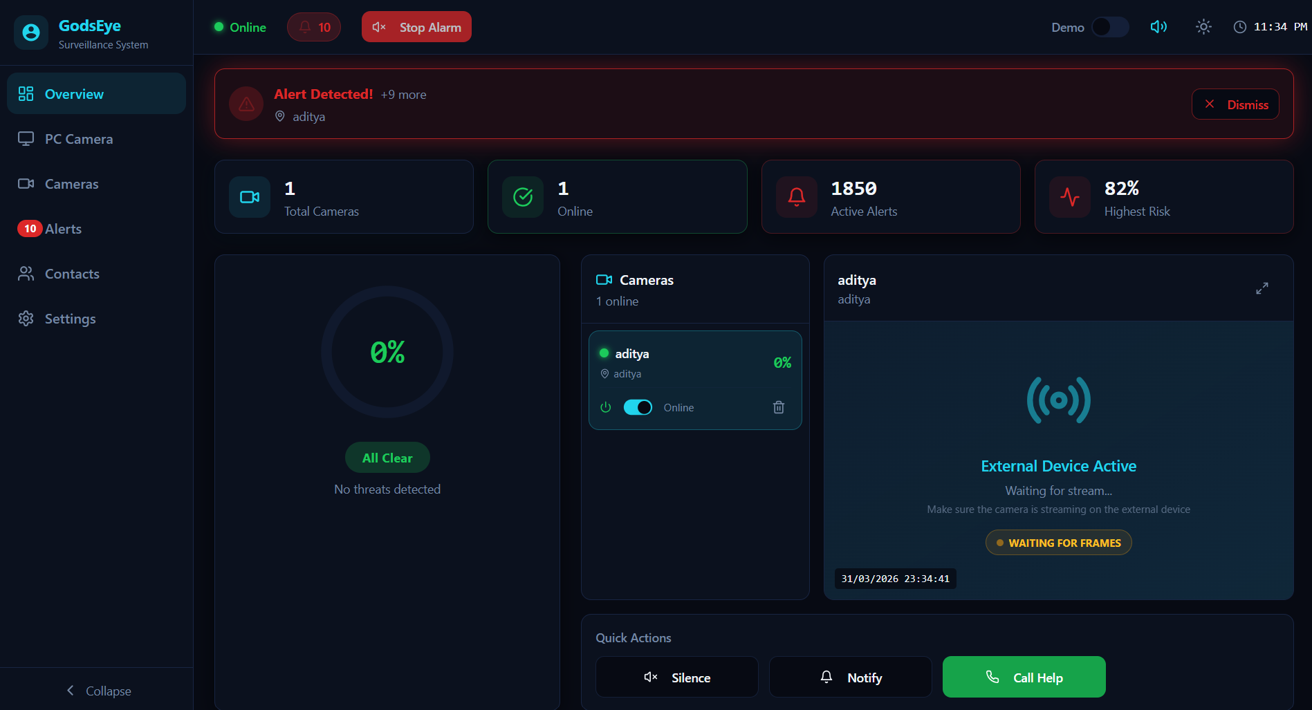 GodsEye — Proactive AI Surveillance